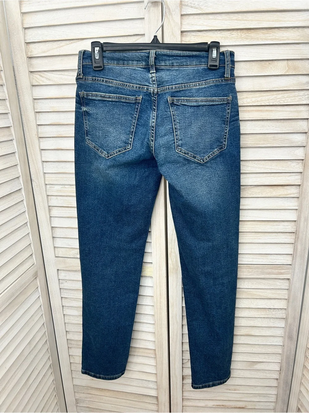 Oliver Logan Chester Low Rise Straight Leg Jeans Size 25 Dark Aged Vintage Blue